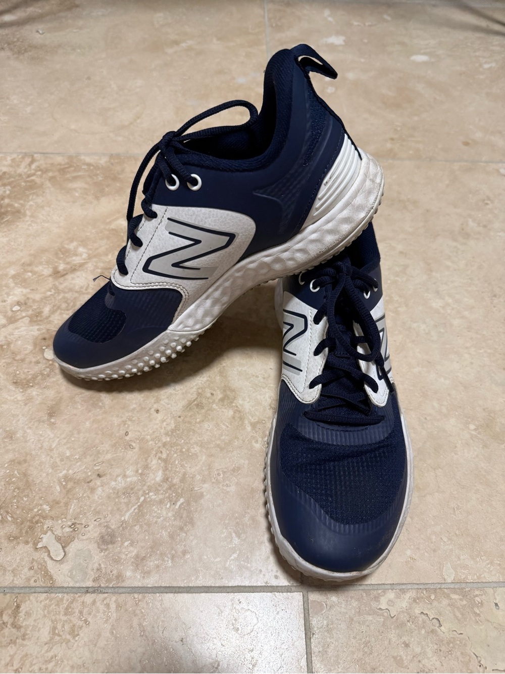 New Balance Baseball Turf Cleats Navy and White Track Spiked - For Turf - Picture 2 of 8